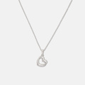 Halsband i äkta silver - dubbelt hjärta, 42+5 cm