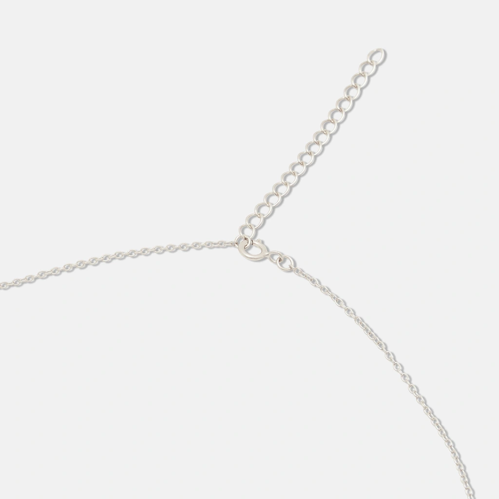 Halsband i äkta silver - dubbelt hjärta, 42+5 cm