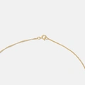 Halsband 9k guld - berlocker tricolor - 41 cm