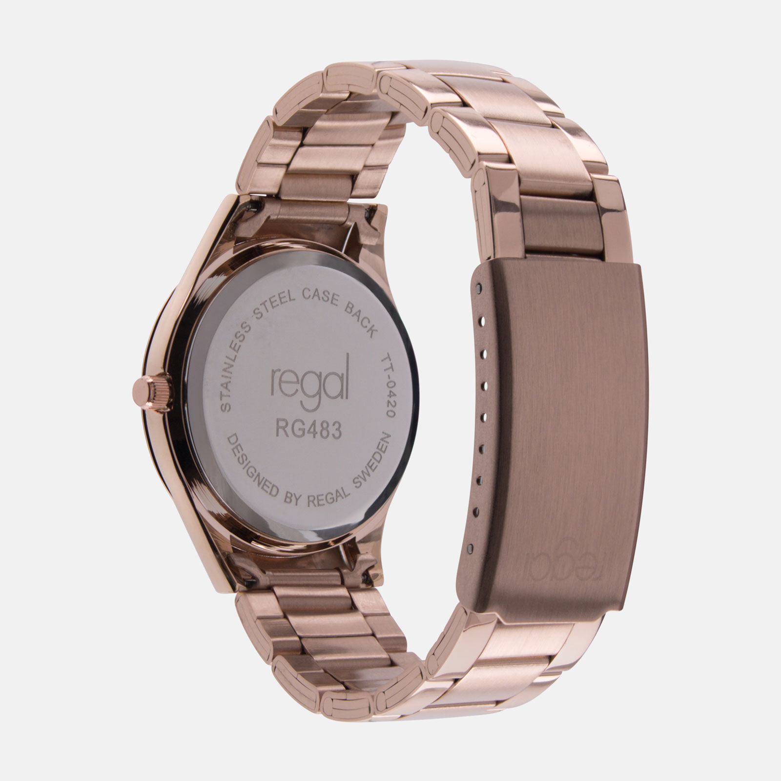 Regal klockset dam - metallband, rosegold, 34mm