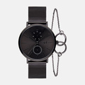 Regal klockset dam - metallband, svart, 37mm