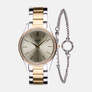 Regal klockset dam - metallband, bicolor, 34mm