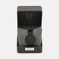 Black Oak Timber herrklocka - svart mesh, 41 mm