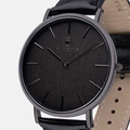 Black Oak Timber herrklocka - svart mesh, 41 mm