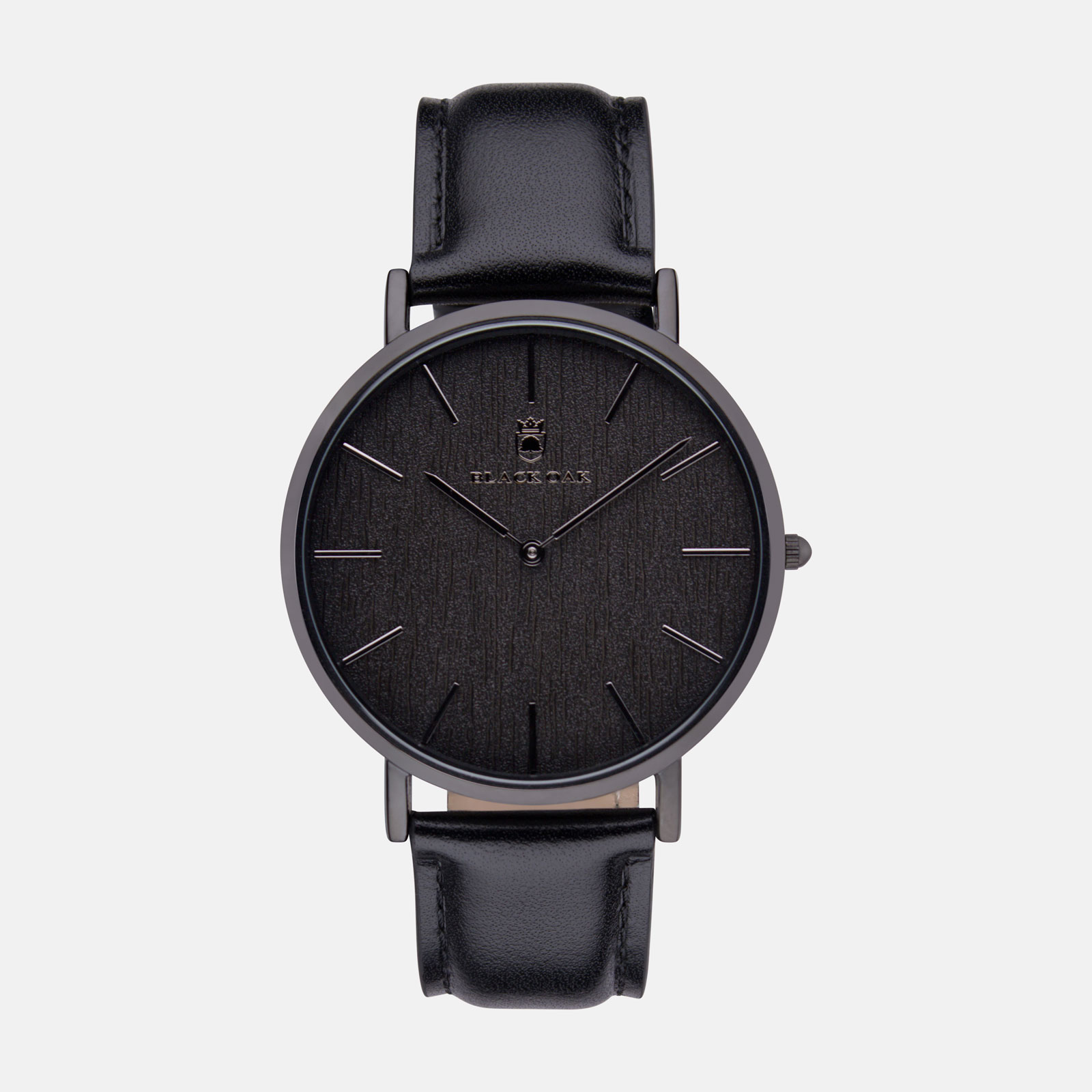 Black Oak Timber herrklocka - svart mesh, 41 mm