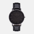 Black Oak Timber herrklocka - svart mesh, 41 mm