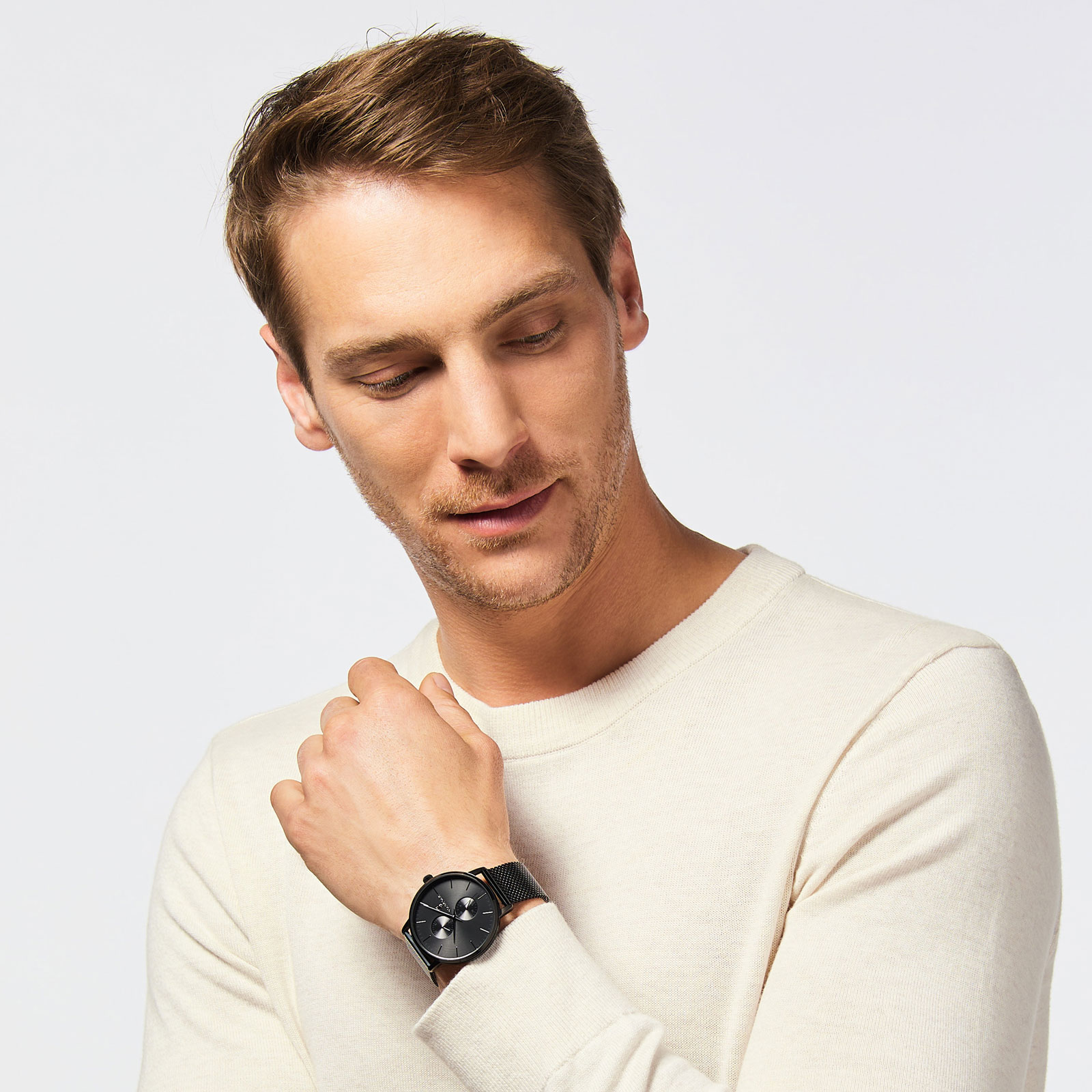 Black Oak Shumardii herrklocka - svart, 42 mm