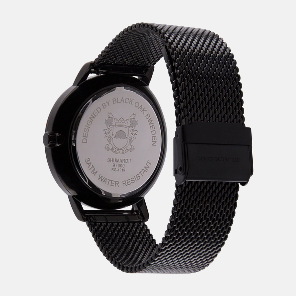 Black Oak Shumardii herrklocka - svart, 42 mm