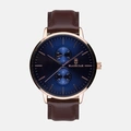 Black Oak Shumardii herrklocka - brun/blå, 42 mm