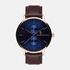 Black Oak Shumardii herrklocka - brun/blå, 42 mm