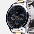 Regal herrklocka - metallband, bicolor/blå, 41mm