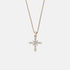 Guldpläterat halsband - kors med Kubisk Zirkonia