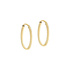 Örhängen 9k guld - mönstrade hoops 18 mm