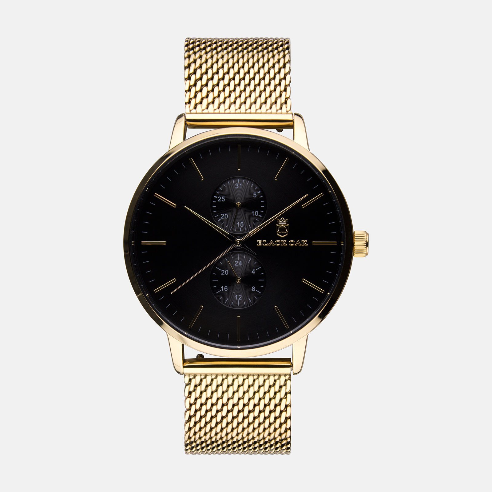 Black Oak Shumardii klocka herrklocka - svart/guld, 42 mm