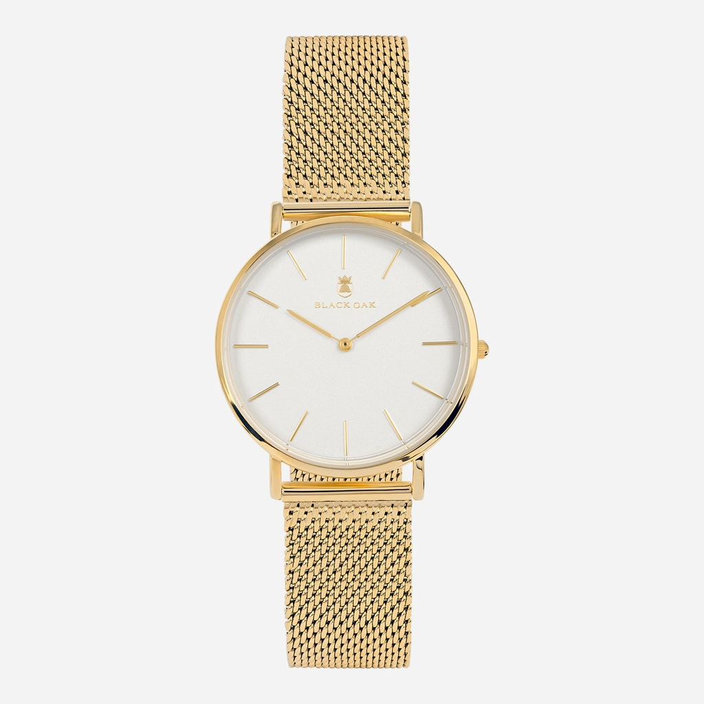 Black Oak Gerardii damklocka - guld/vit, 33 mm