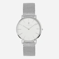 Black Oak Gerardii herrklocka - silver/vit, 41 mm
