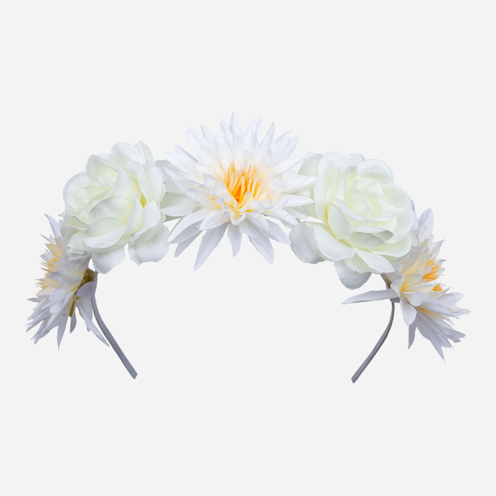Hårkrans med vita blommor
