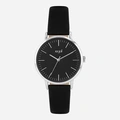 Regal damklocka - svart band, index, silverton/svart, 36mm