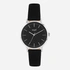 Regal damklocka - svart band, index, silverton/svart, 36mm