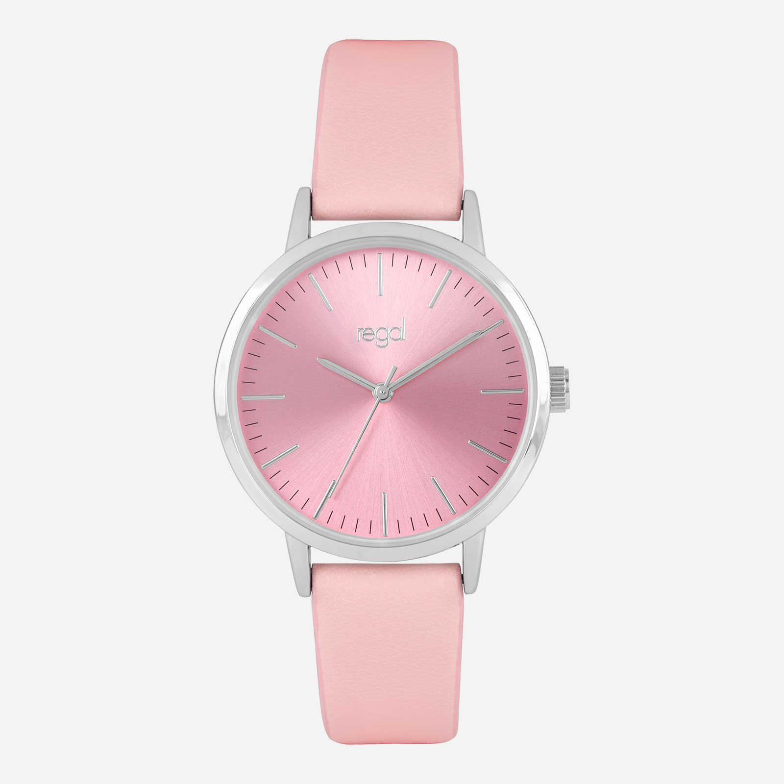 Regal damklocka - rosa band, silverton/rosa, 36mm