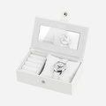 Regal barnklocka & smyckeskrin - silver/vit, 27 mm