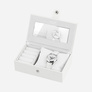 Regal barnklocka & smyckeskrin - silver/vit, 27 mm