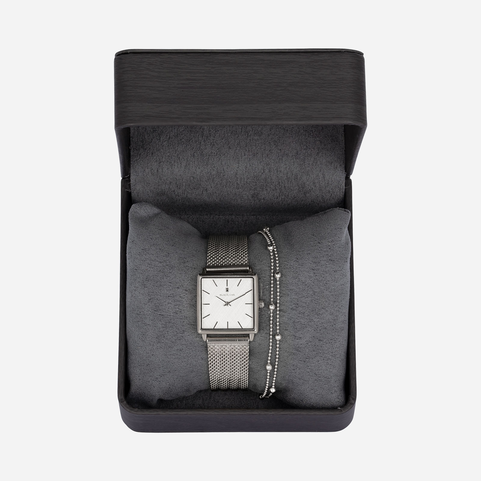 Black Oak Statement klockset - silver, 26mm