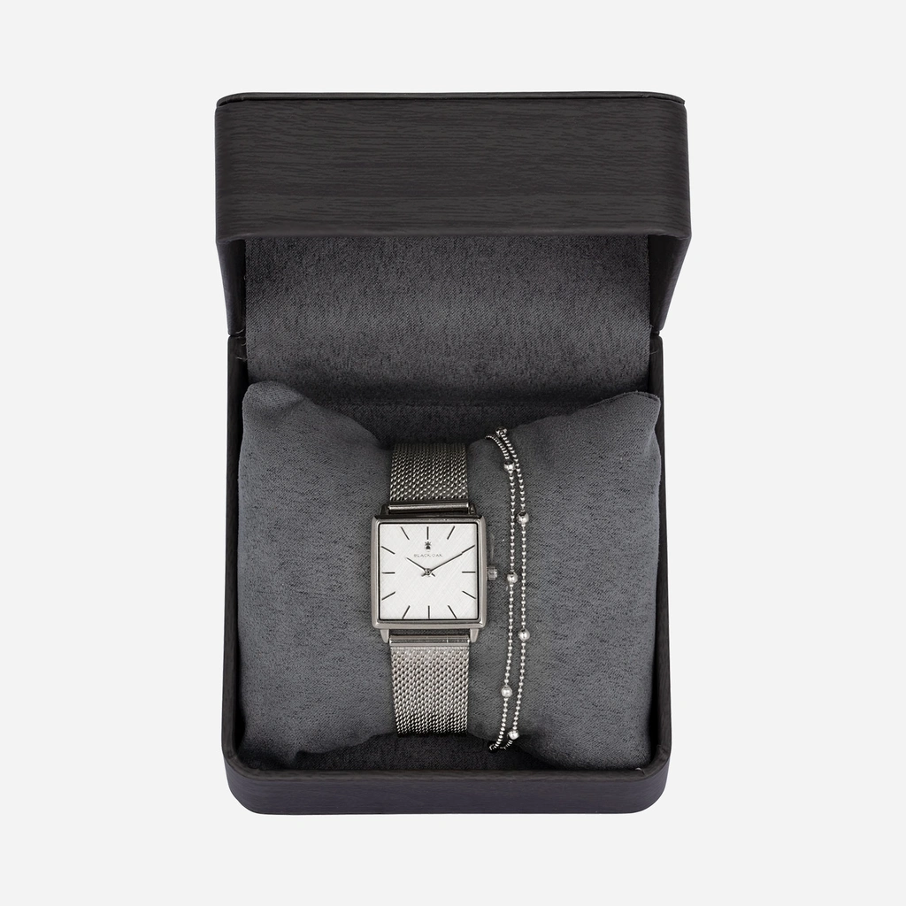 Black Oak Statement klockset - silver, 26mm