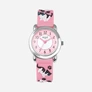Regal barnklocka - rosa gummiband, katter, 29 mm