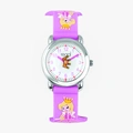 Regal barnklocka - rosa gummiband,  prinsessa, 29 mm
