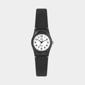 Q&Q barnklocka - gummiband, svart/vit, 24 mm