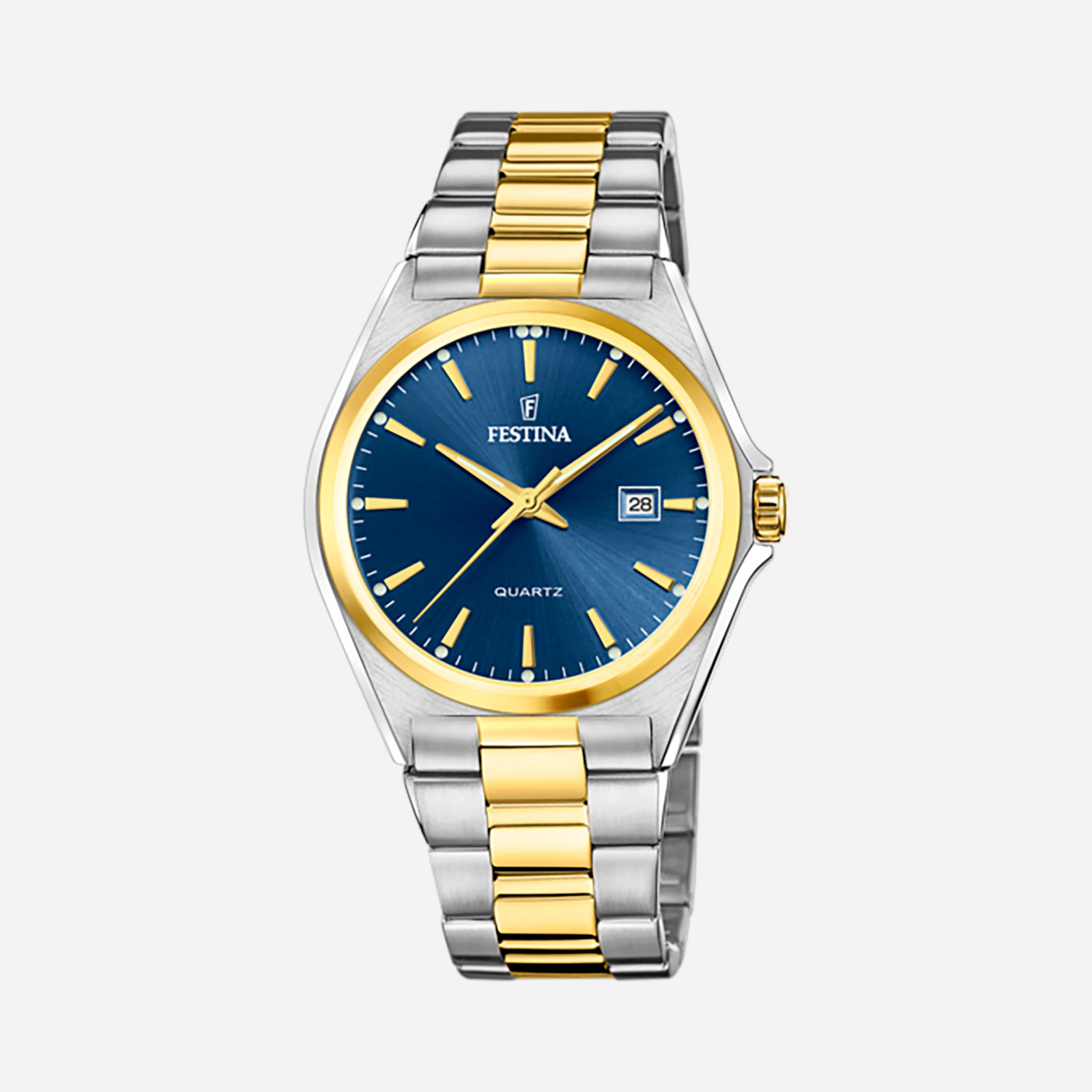 Festina F20554/4 Classic - herrklocka bicolor/blå, 40mm