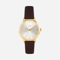Regal damklocka - svart band, guldton/ljus, 36mm