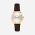 Regal damklocka - svart band, guldton/ljus, 36mm
