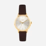 Regal damklocka - svart band, guldton/ljus, 36mm