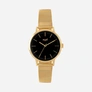 Regal damklocka - meshband, guldton/svart, 36mm