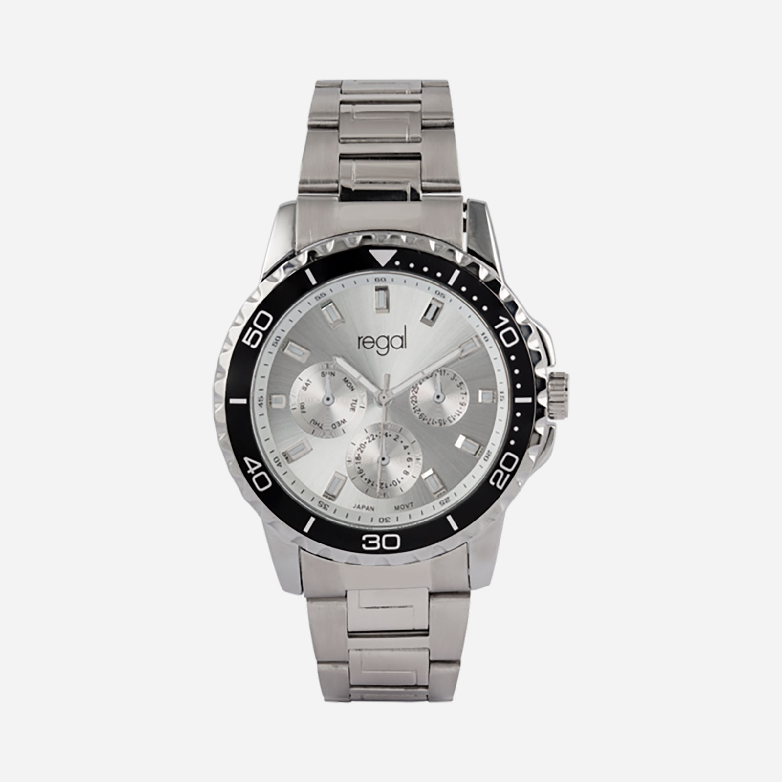 Regal herrklocka - metallband, silverton, 48mm