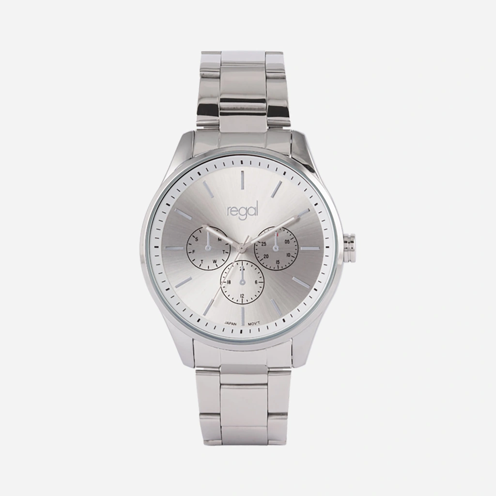 Regal herrklocka - metallband, silverton, 42mm