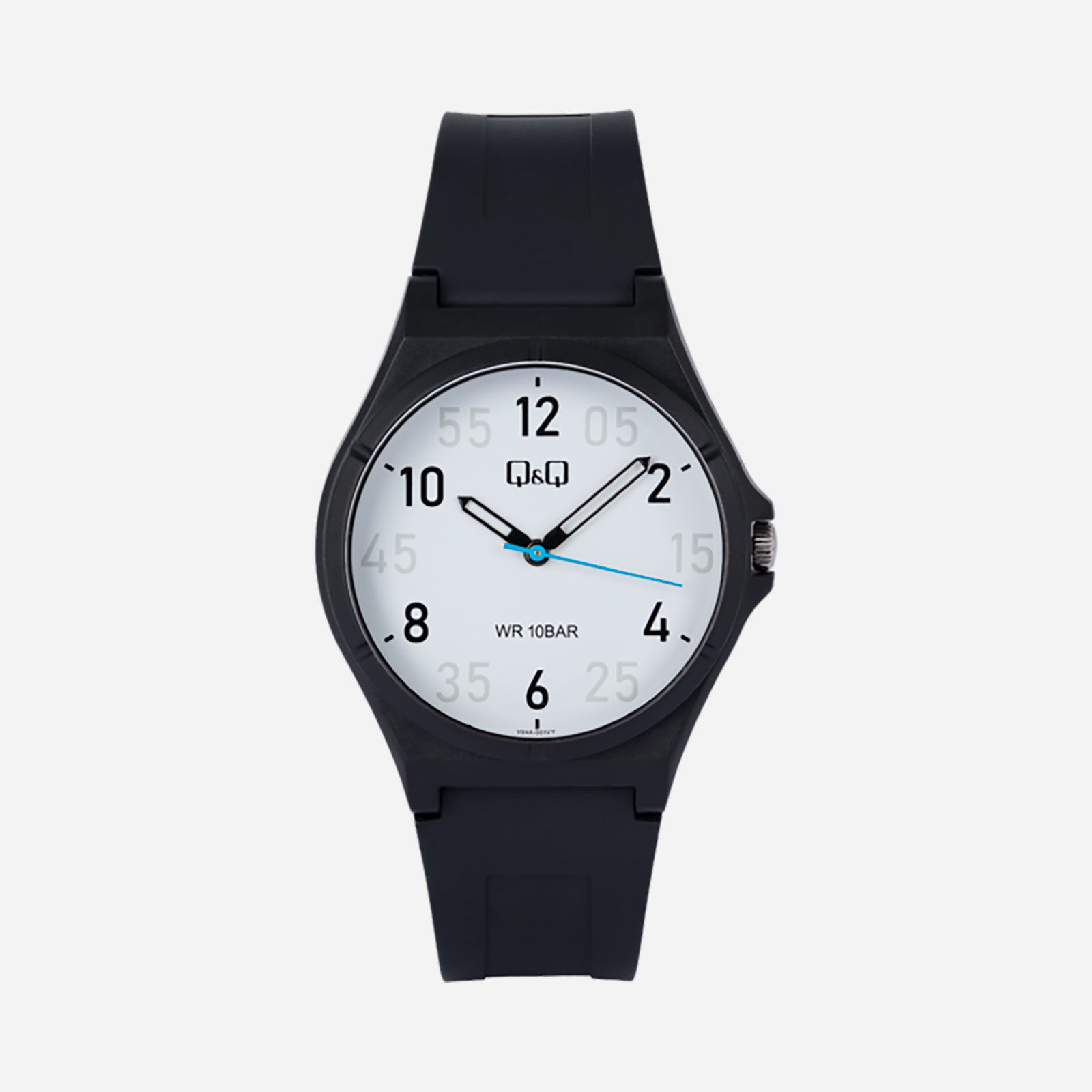 Herrklocka vit urtavla gummiband - Q&Q