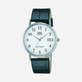 Q&Q herrklocka - svart/silver, datum, 36 mm