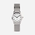 Moretime damklocka - flexband, silver/vit, 29 mm