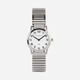 Moretime damklocka - flexband, silver/vit, 29 mm