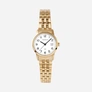 Moretime damklocka - datum, guld/vit, 26 mm