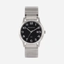 Moretime herrklocka - flexband, silver/svart, 38 mm