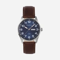 Moretime herrklocka - silver/brun, 42 mm