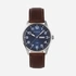 Moretime herrklocka - silver/brun, 42 mm