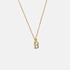 Guldpläterat halsband bokstav B - 42+3 cm