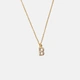 Guldpläterat halsband bokstav B - 42+3 cm