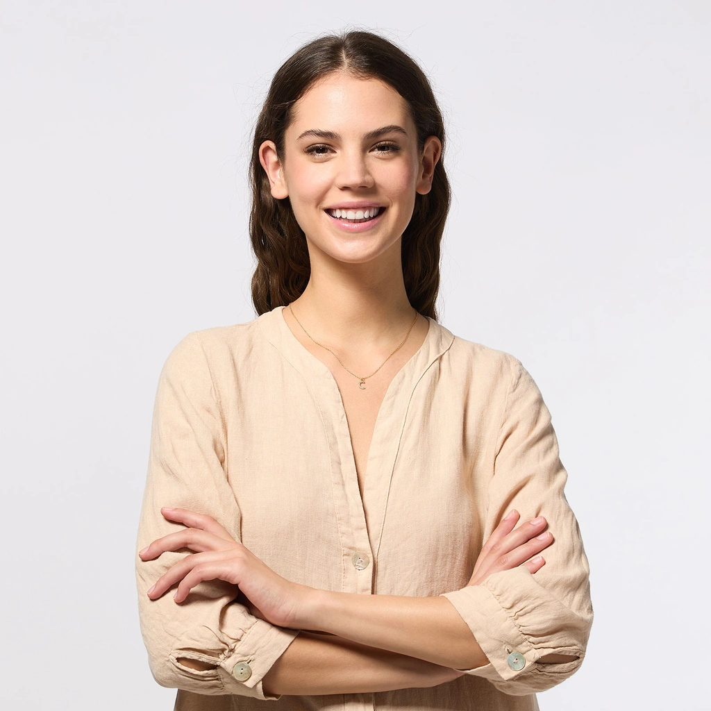 Guldpläterat halsband bokstav C - 42+3 cm