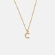 Guldpläterat halsband bokstav C - 42+3 cm